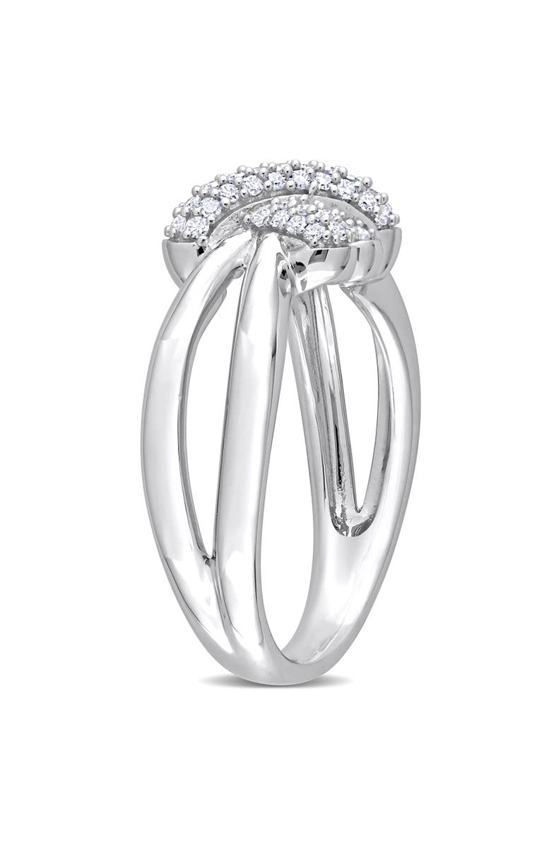 Julianna B. Diamond Love Knot Split-Shank Ring 14k, Alternate, color, Diamond/White Gold