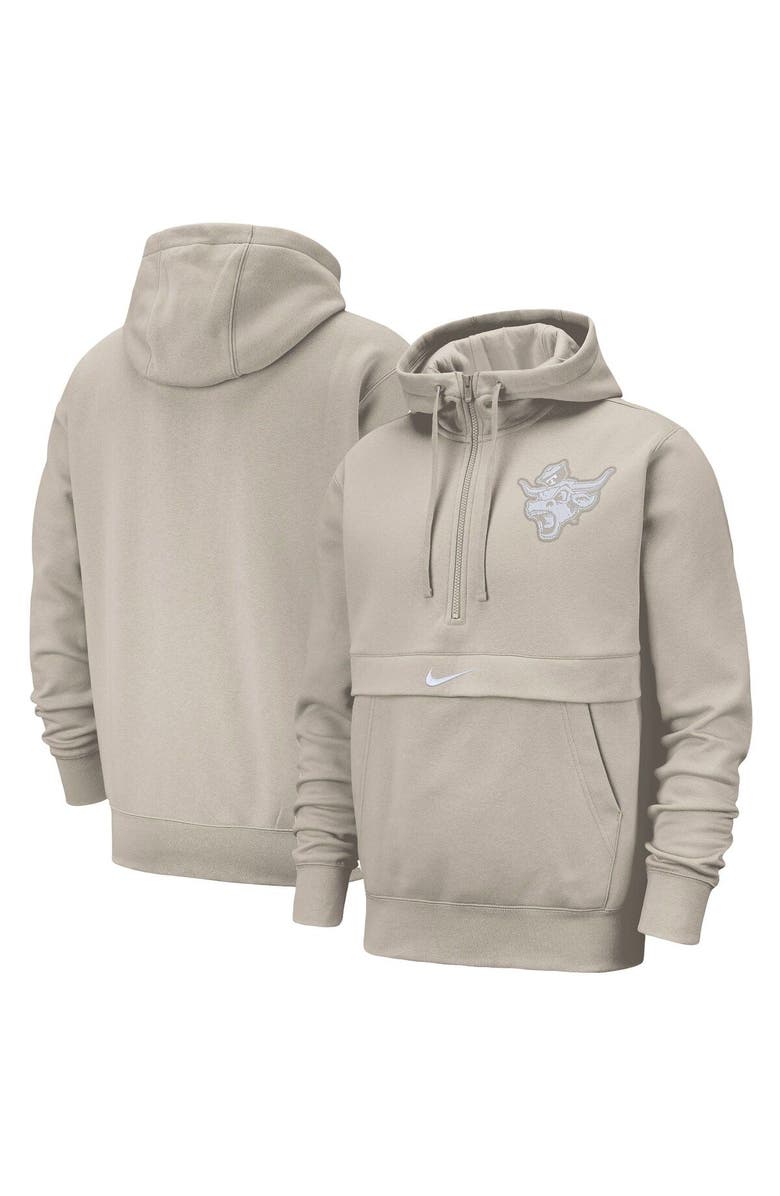 Nike Men's Nike Cream Texas Longhorns Club Half-Zip Hoodie, Main, color,