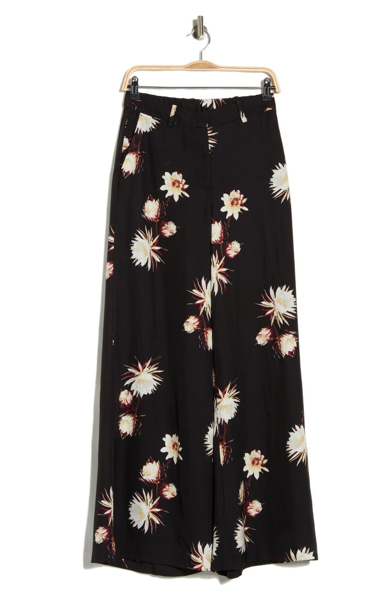 JASON WU Printed Wide Leg Pants, Alternate, color, Midnight Epiphyllum Print