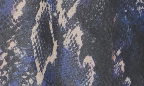 L'agence Selma Snakeskin Coated Baby Bootcut Jeans In Gray