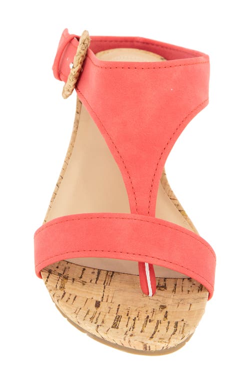 Reaction Kenneth Cole Great Buckle Wedge Sandal In Geranium