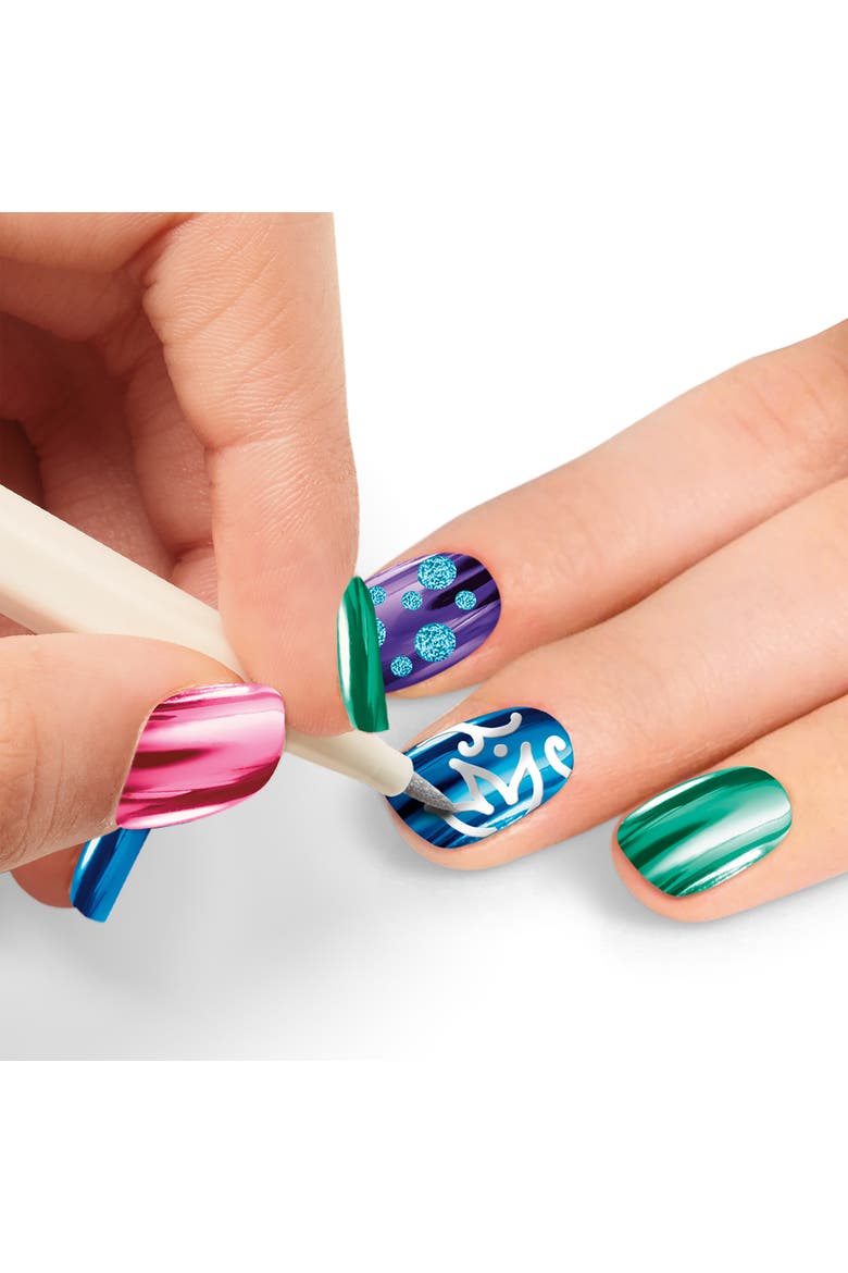 Shimmer N Sparkle Metallic Rainbow Nail Art Design Kit, Alternate, color, Multicolored