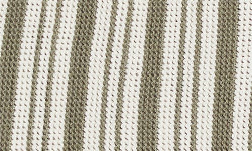 Nation Ltd Indy Stripe Pima Cotton Halter Sweater Tank In Green