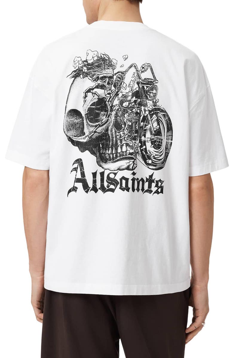 AllSaints Panhead Graphic T-Shirt, Alternate, color, Optic White