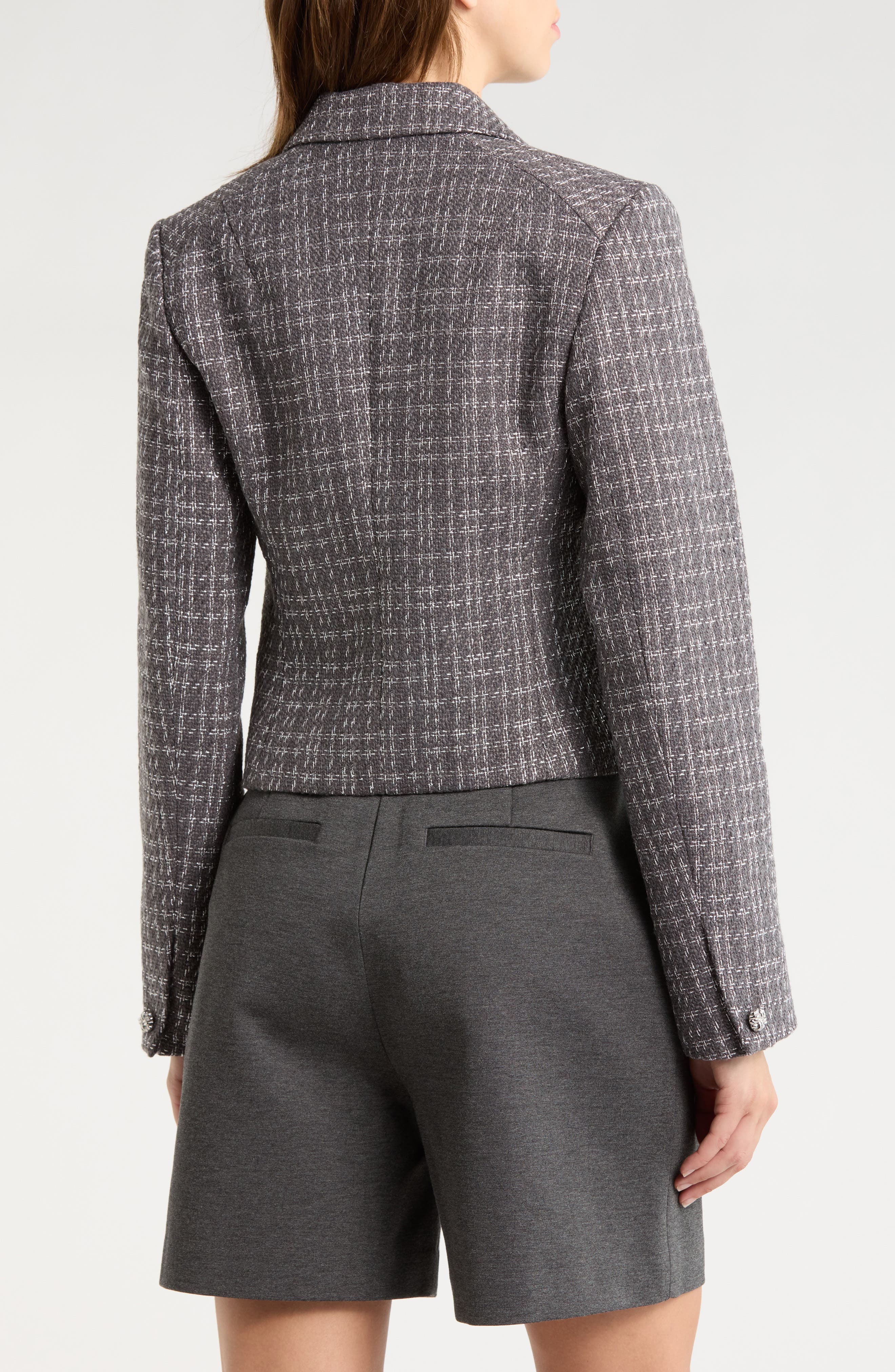 Elvy Crop Tweed Blazer - image 2