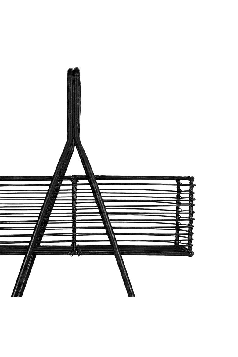 Two Tiered Baskets Black Metal, Alternate, color, Black