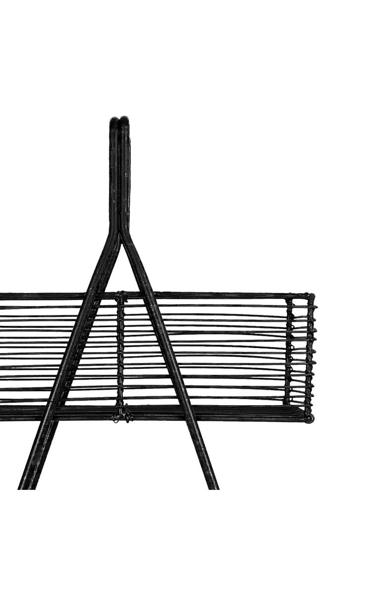 Foreside Home and Garden Two Tiered Baskets Black Metal, Alternate, color, Black