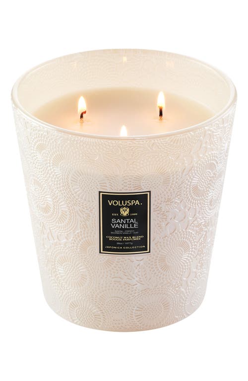 Voluspa Santal Vanille Three-wick Hearth Candle In Pink