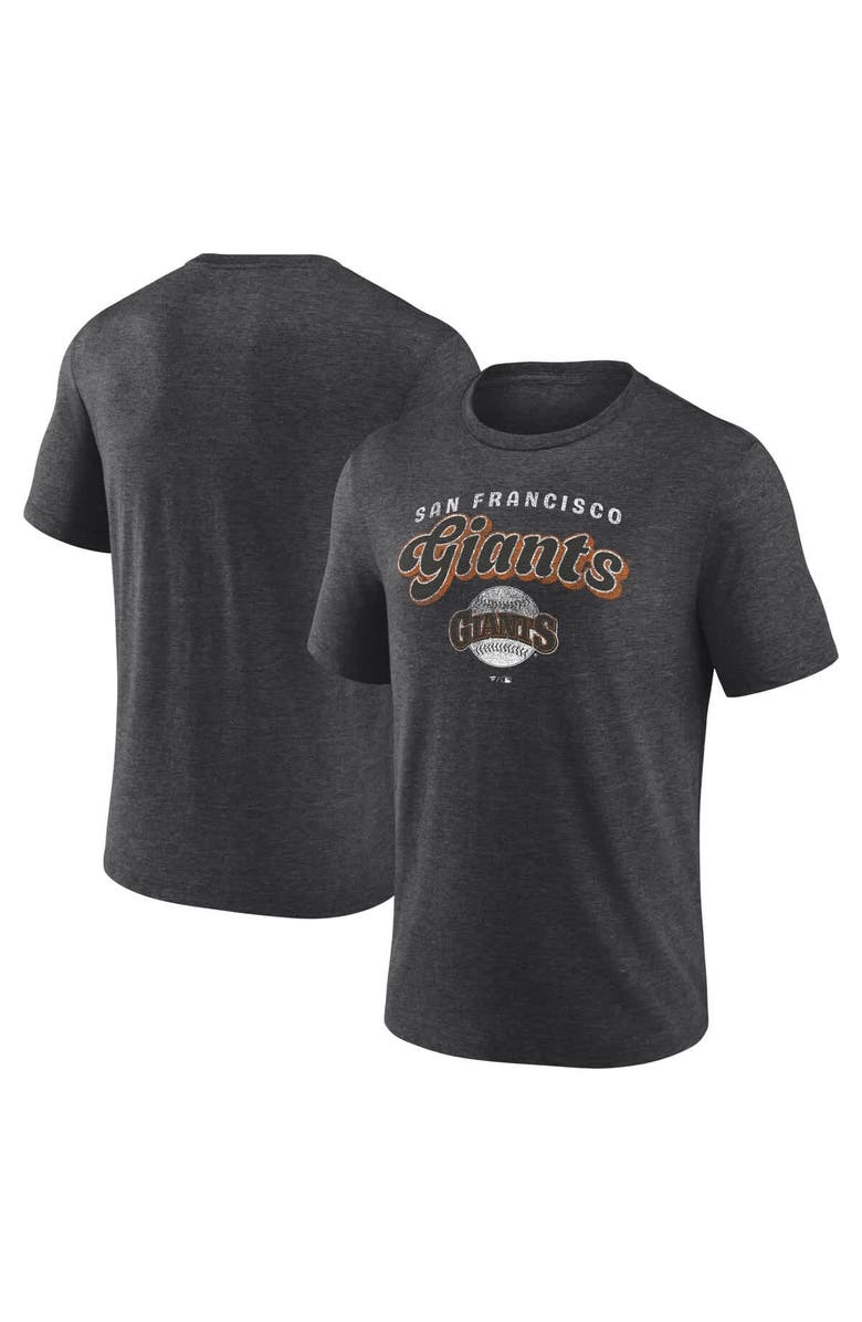 Fanatics MTO Label Men's Charcoal San Francisco Giants Wonderment Tri-Blend T-Shirt, Main, color, Charcoal