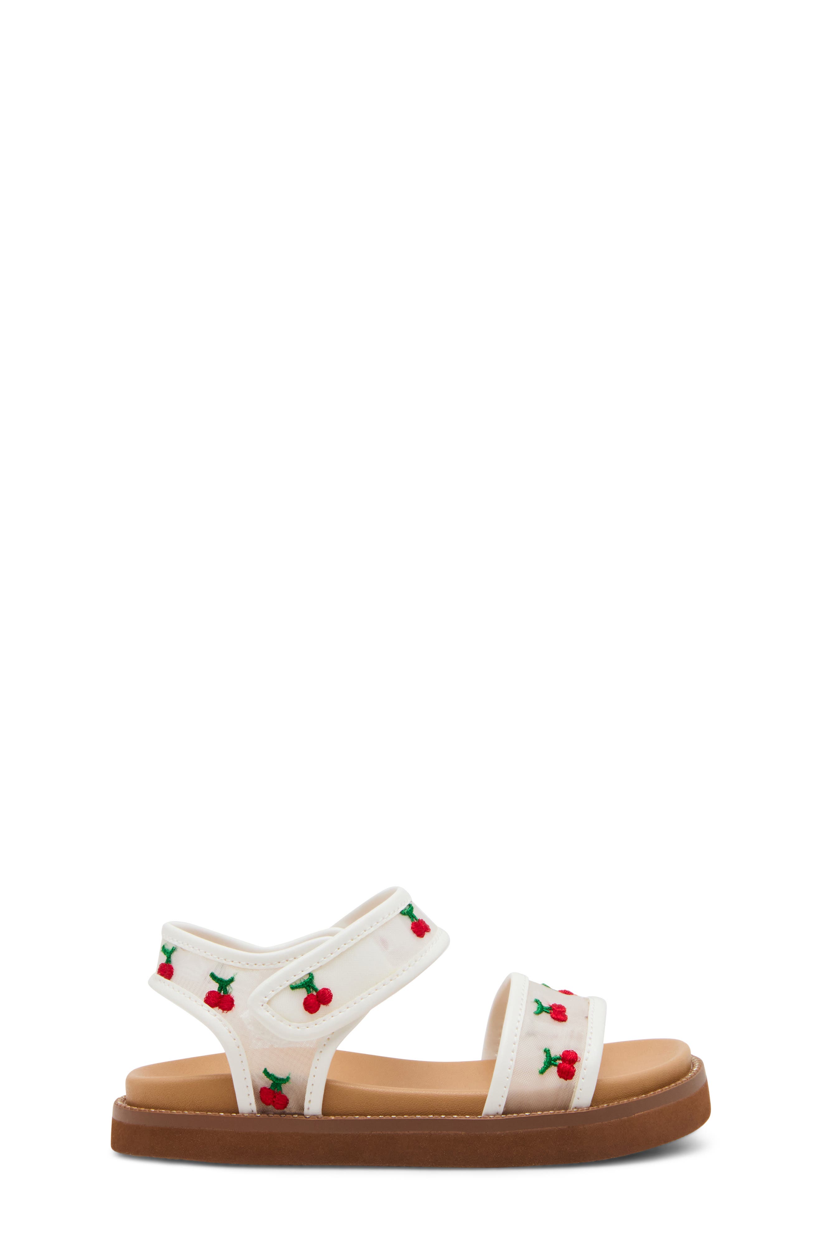 Steve Madden Kids' TLyla Cherry Mesh Ankle Strap Sandal, Alternate, color, White