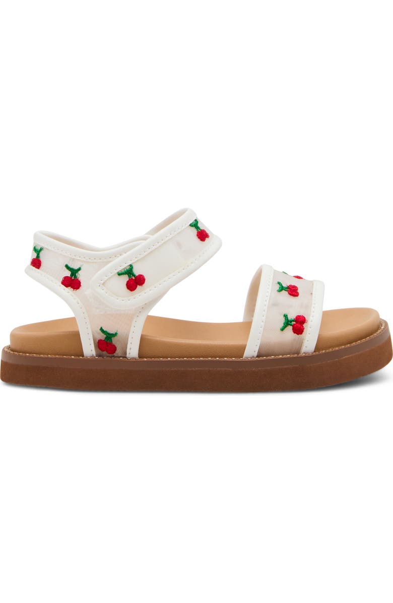 Steve Madden Kids' TLyla Cherry Mesh Ankle Strap Sandal, Alternate, color, White