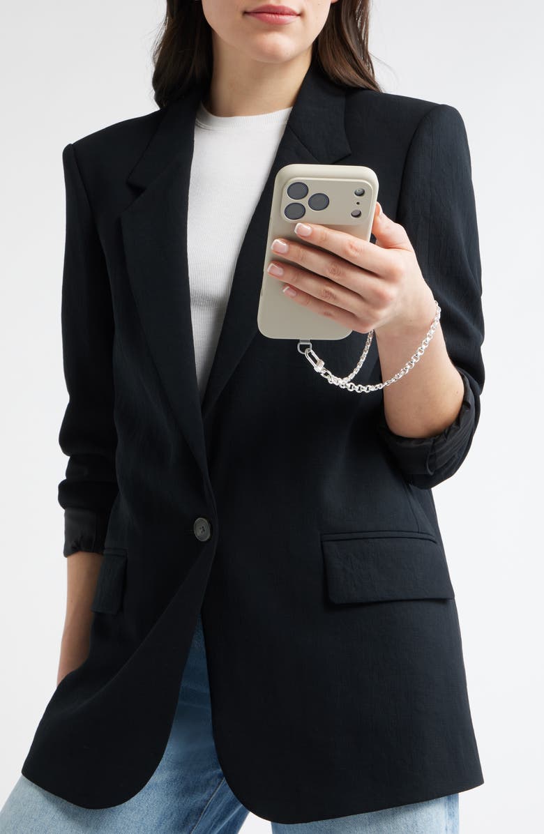 Chelsea28 Round Link Phone Strap, Alternate, color, Silver