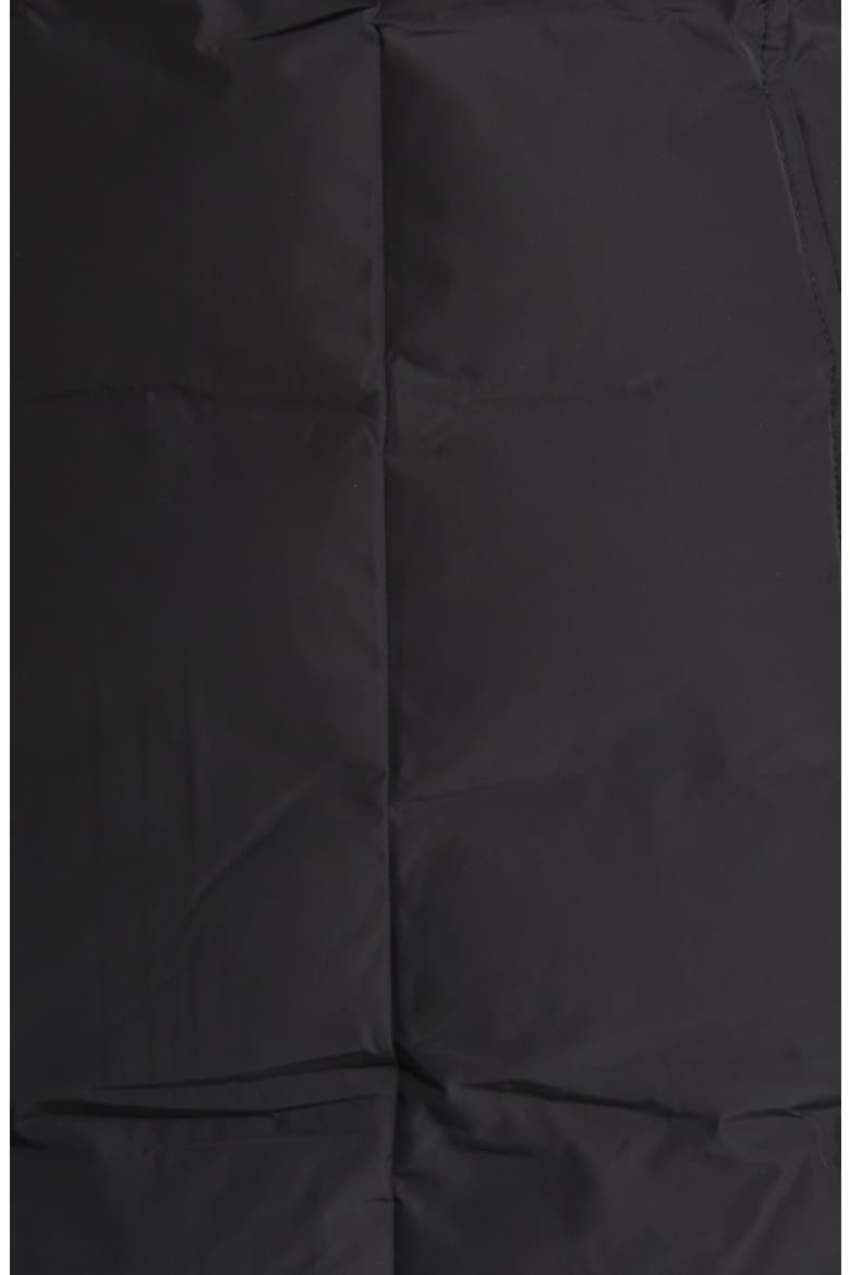 Kay Water Resistant Down Coat with Genuine Shearling Trim, Alternate, color, BLACK