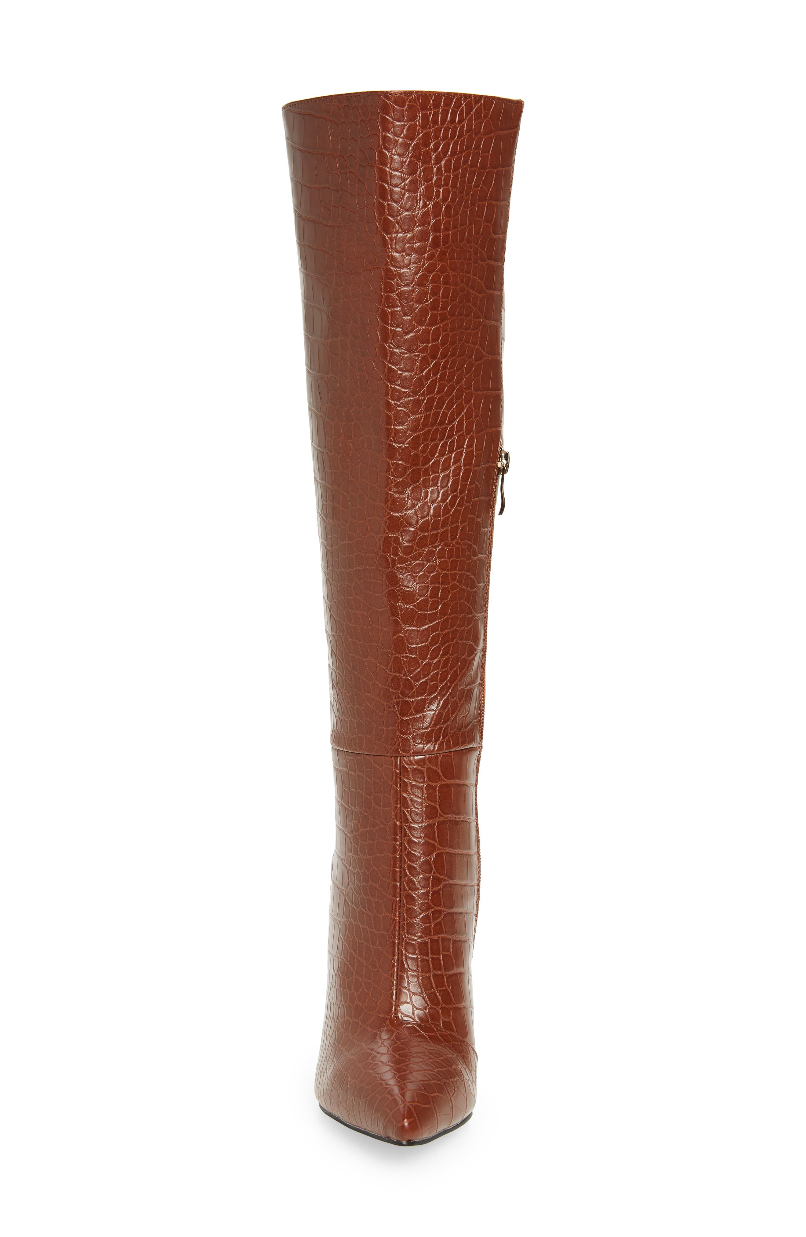 Milla Faux Leather Pointed Toe Boot, Alternate, color, SEPIA