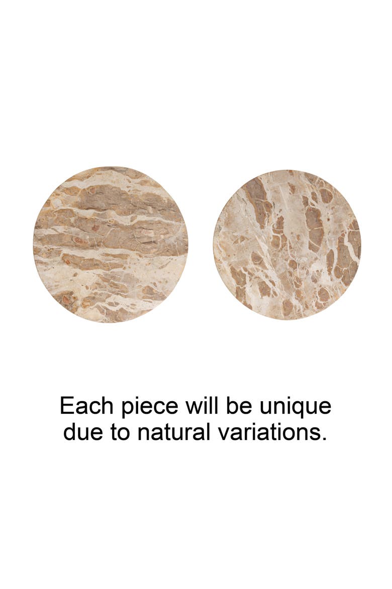 Scandinavian Round Marble Lazy Susan, Alternate, color, Multicolor