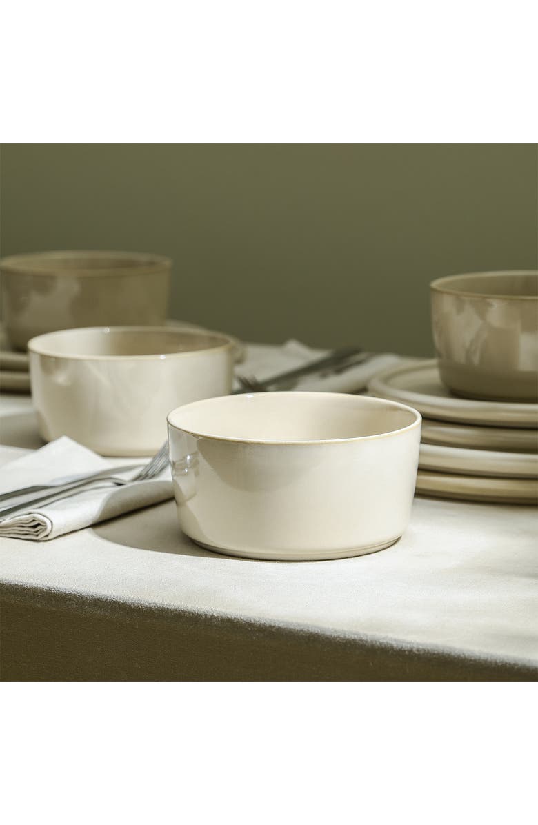 Stone Lain Eden Stoneware 24-Piece Dinnerware Set, Main, color, Beige