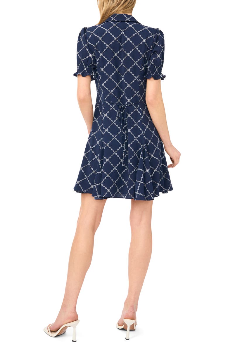 CeCe Puff Sleeve Minidress, Alternate, color, Classic Navy