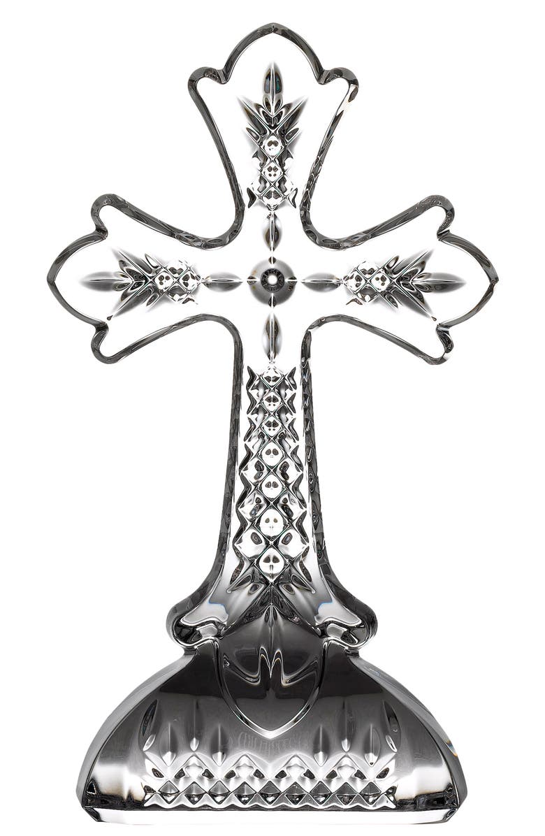 Waterford Lismore Standing Crystal Cross, Main, color,