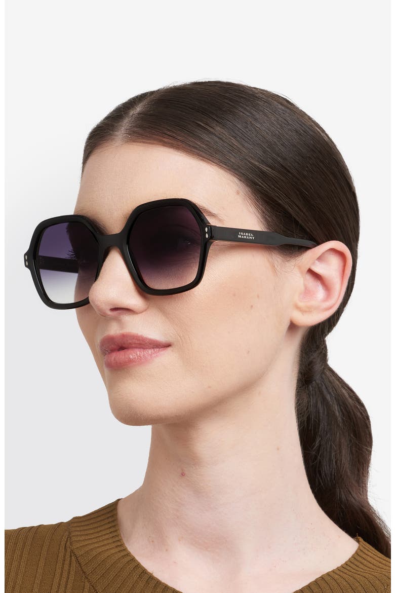 55mm Geometric Sunglasses, Alternate, color, 0807-IR