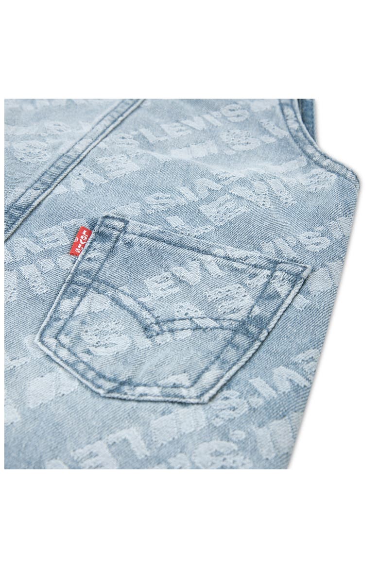 Kids' Logo-Print Denim Overalls, Alternate, color, SHORE THING
