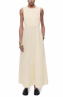 COS Sleeveless Open Back Cotton Maxi Dress