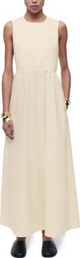 COS Sleeveless Open Back Cotton Maxi Dress