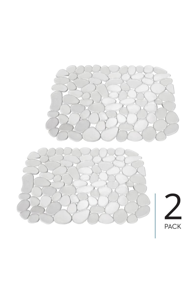 Pebblz Sink Protector - Kitchen Sink Mat for Bottom of Sink - Set of 2 - Clear, Alternate, color, Clear