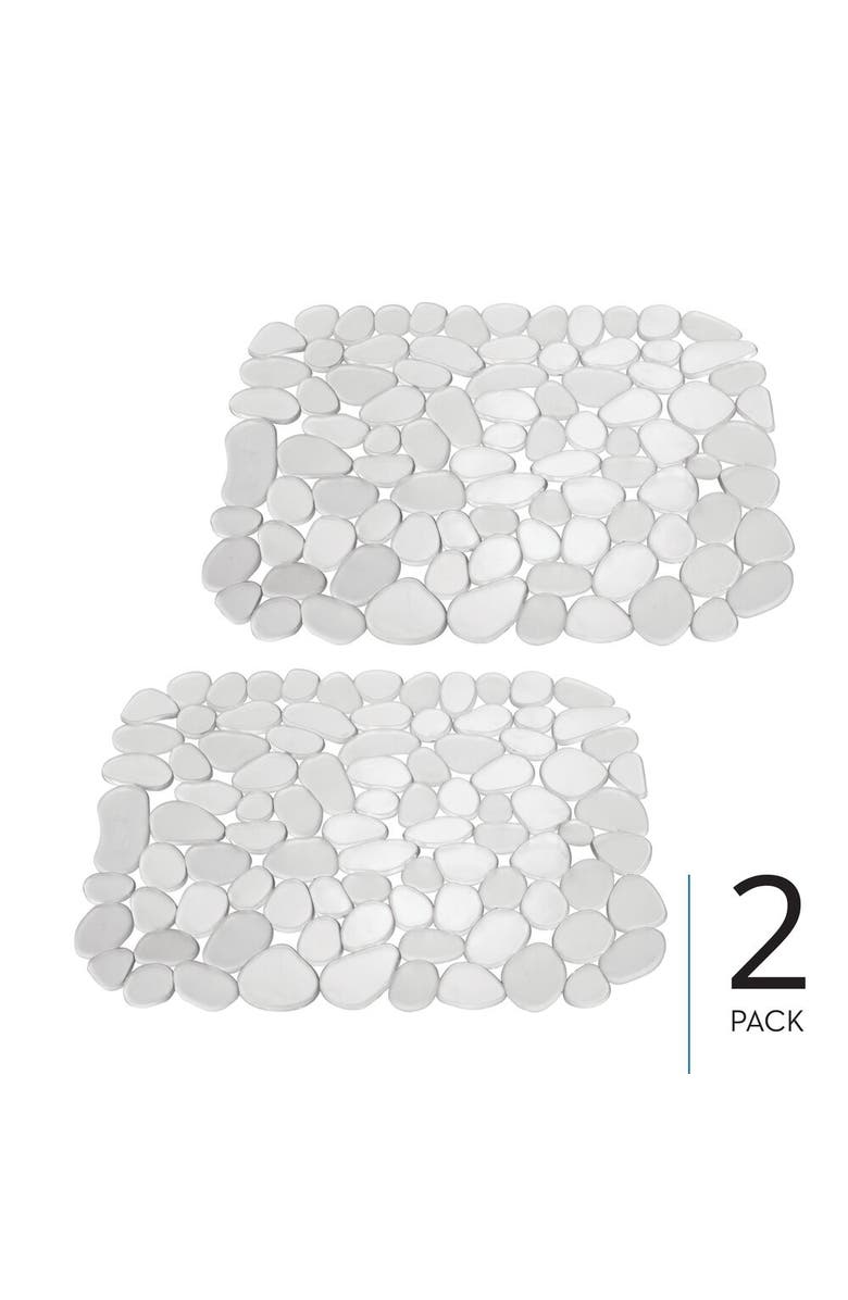 iDesign Pebblz Sink Protector - Kitchen Sink Mat for Bottom of Sink - Set of 2 - Clear, Alternate, color, Clear