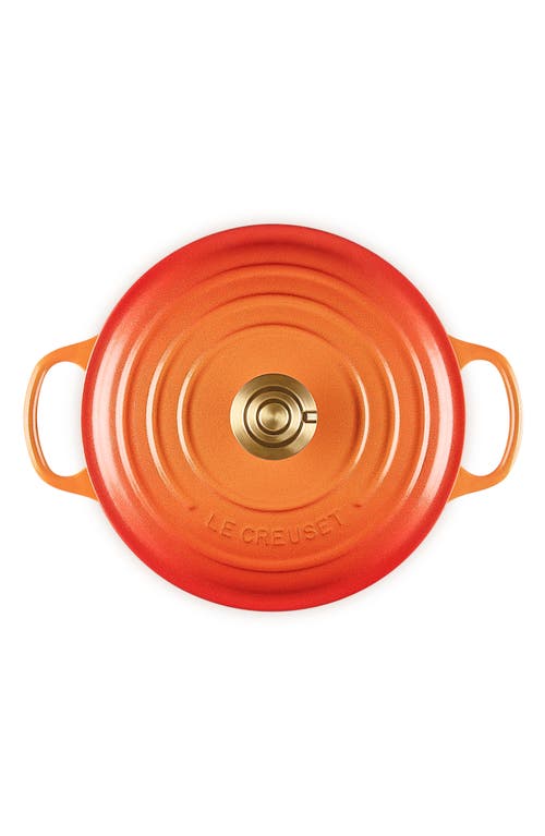 Le Creuset Signature 4.5-quart Round Enamel Cast Iron Dutch Oven In Orange