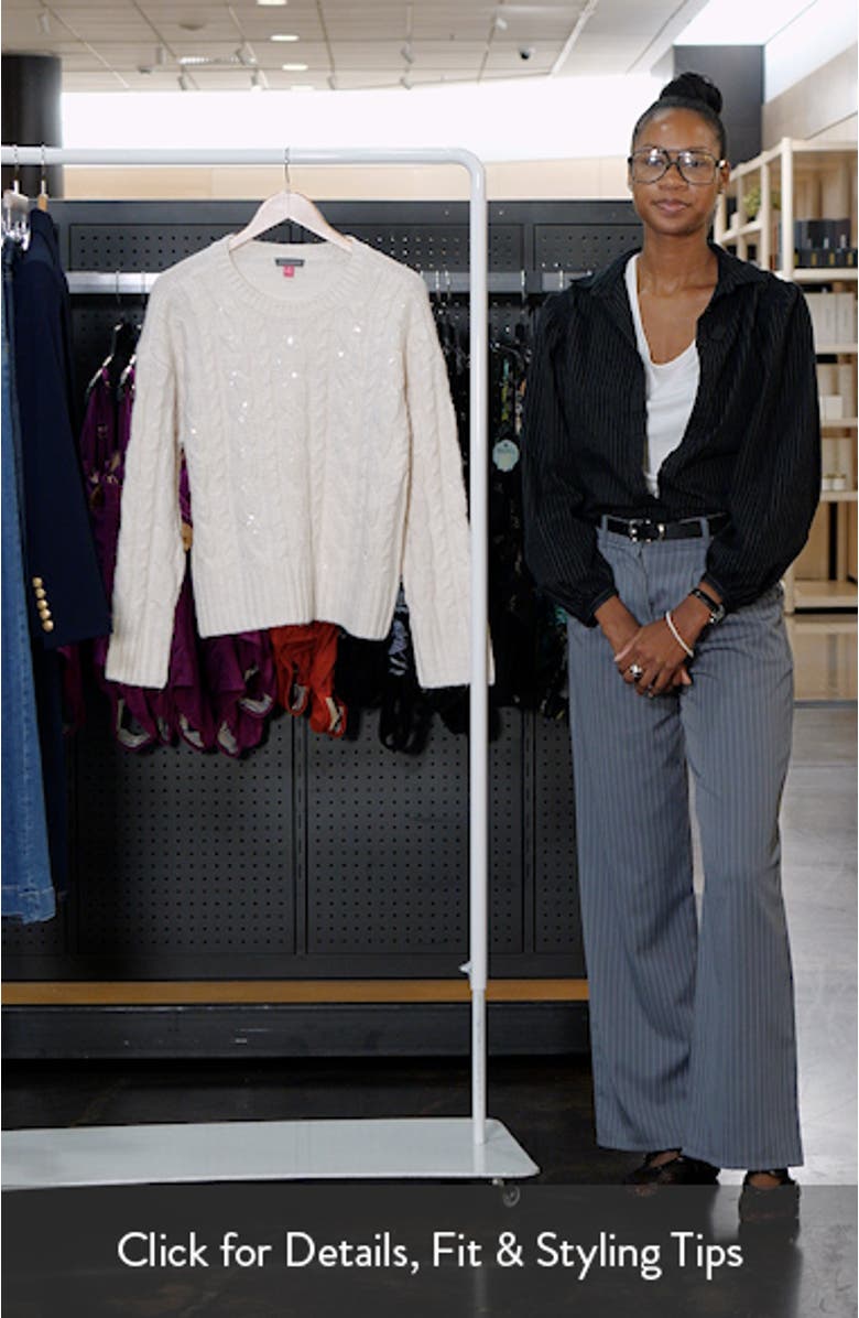 Sequin Cable Sweater, sales video thumbnail