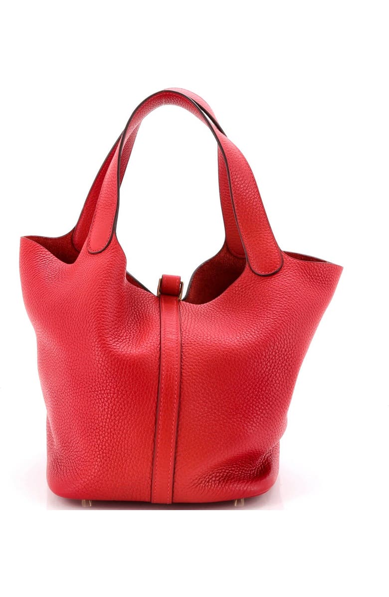 Pre-Owned Hermes Picotin Lock Bag Clemence MM, Alternate, color, Rouge Vif