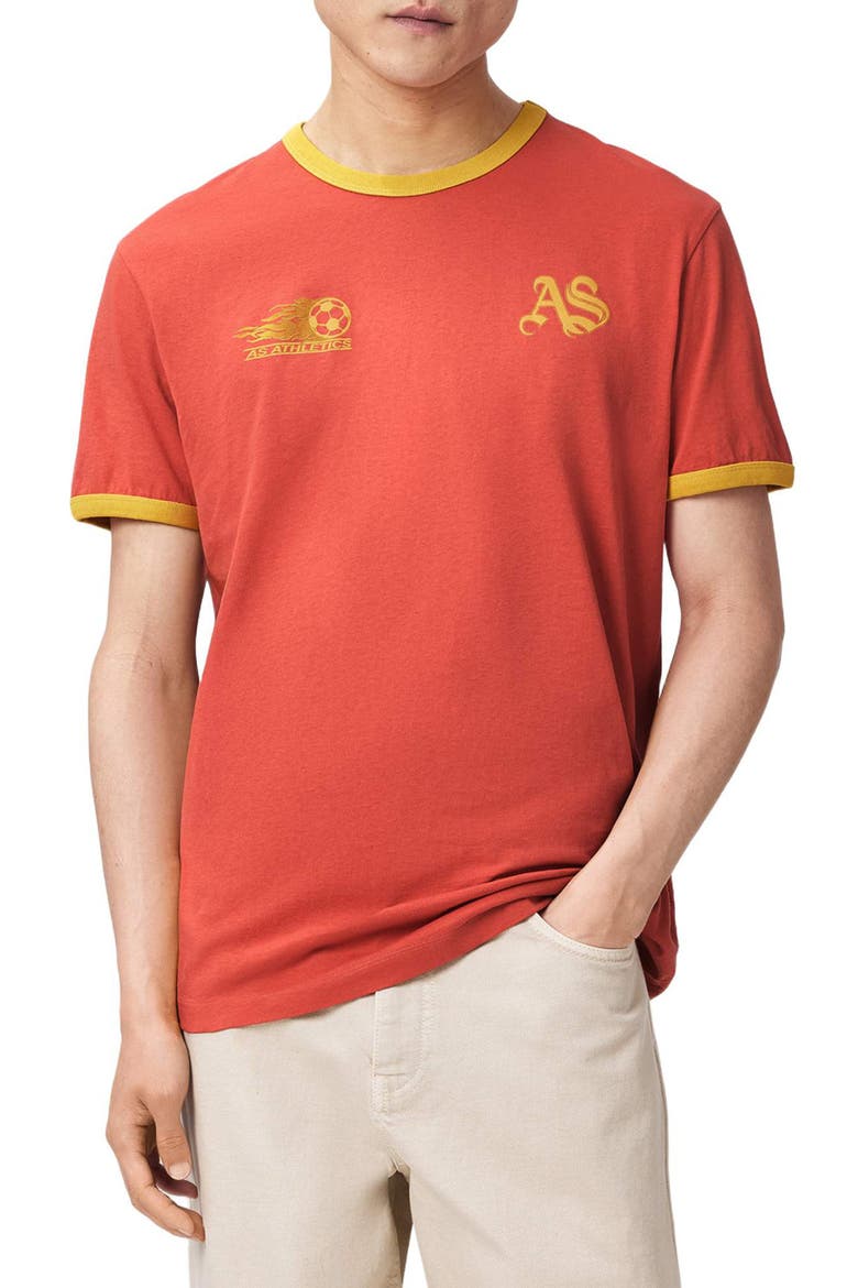 Furia Ringer Graphic T-Shirt, Main, color, BLAZED RED