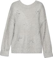 Hannah Banana Kids' Fuzzy Metallic Sweater