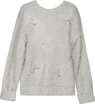 Hannah Banana Kids' Fuzzy Metallic Sweater