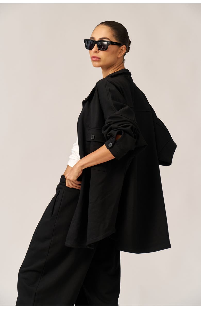 Gottex Beach Life Cozy Coast Airport Button Up Shacket, Alternate, color, 