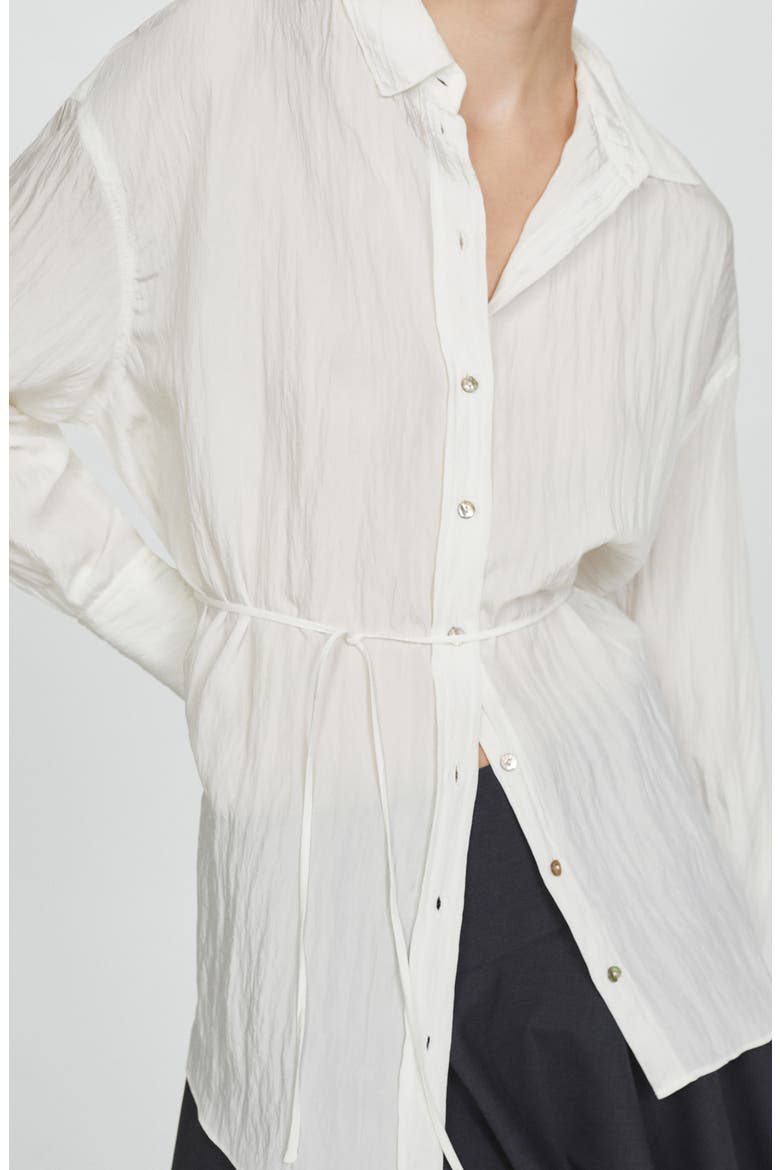 Long Sleeve Woven Shirt, Alternate, color, OFF WHITE