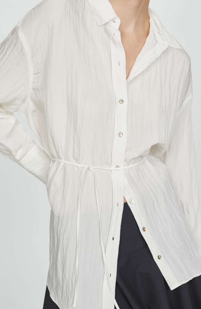 MANGO Long Sleeve Woven Shirt, Alternate, color, 