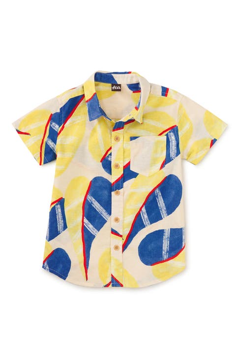 Printed Button Up Woven Shirt