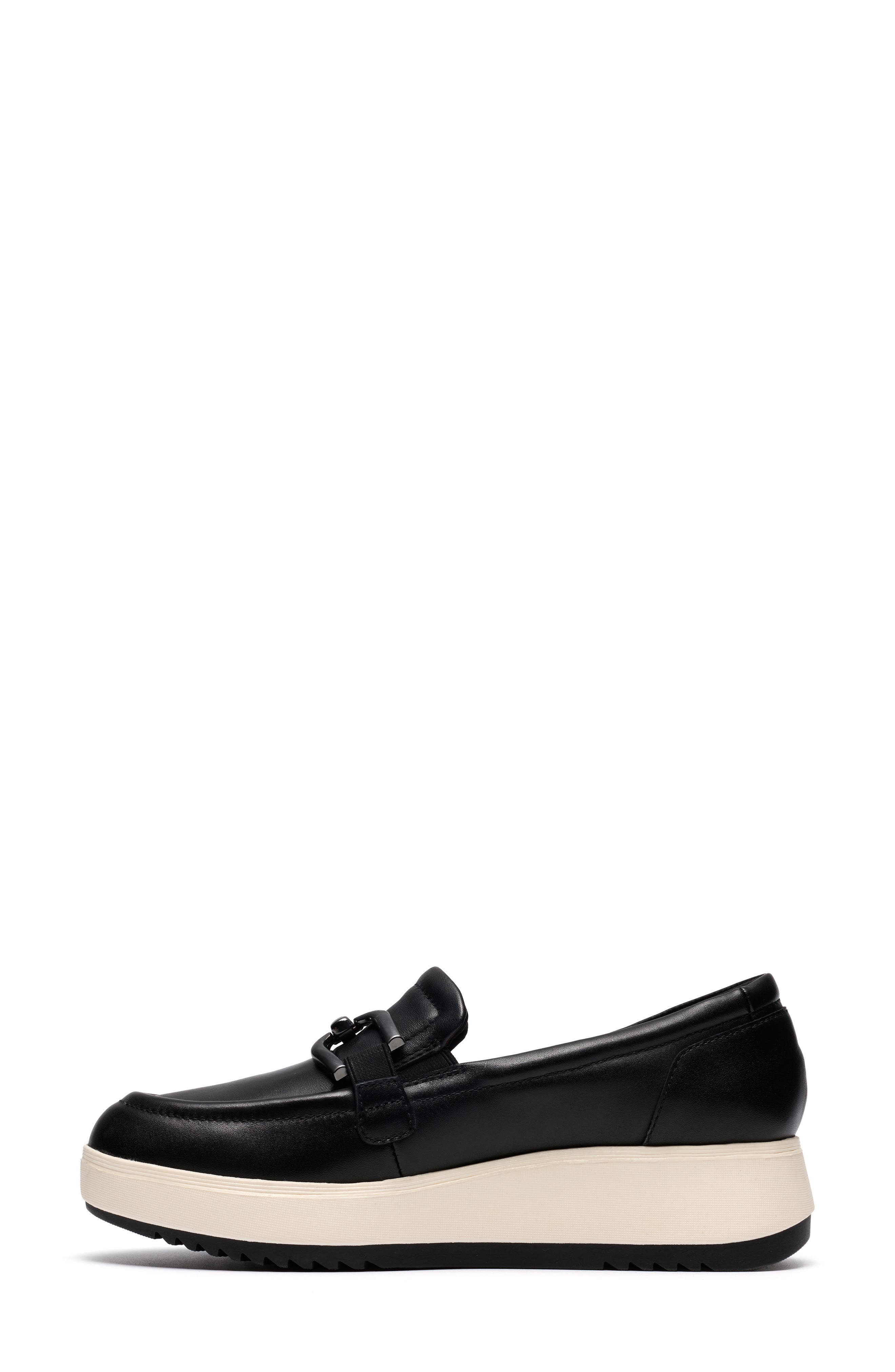 Clarks<sup>®</sup> Zylah Top Wedge Loafer - Wide Width Available, Alternate, color, Black