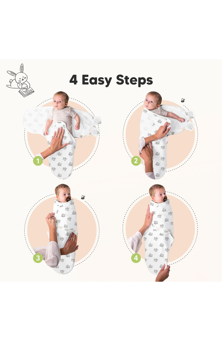 KeaBabies 3-Pack Soothe Swaddle Wraps, Alternate, color, The Wild 2