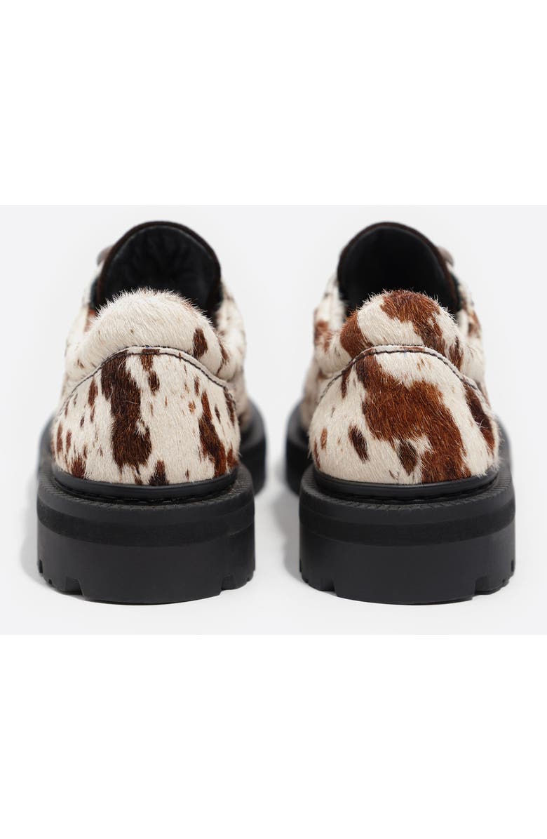 Bimba y Lola Fur Leather Lace-Up Shoe, Alternate, color, Ochre