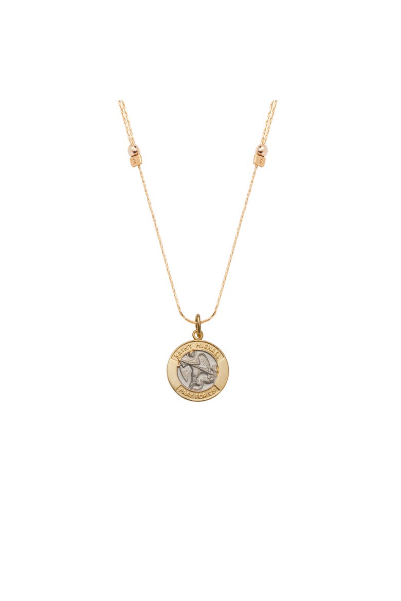 Saint Michael Expandable Necklace, Main, color, Gold