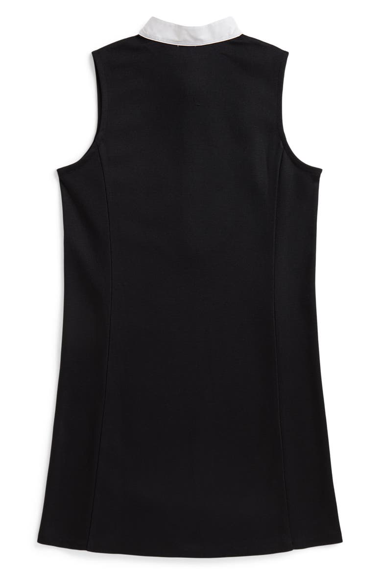 Kids' Tuxedo Sleeveless Dress, Alternate, color, BLACK