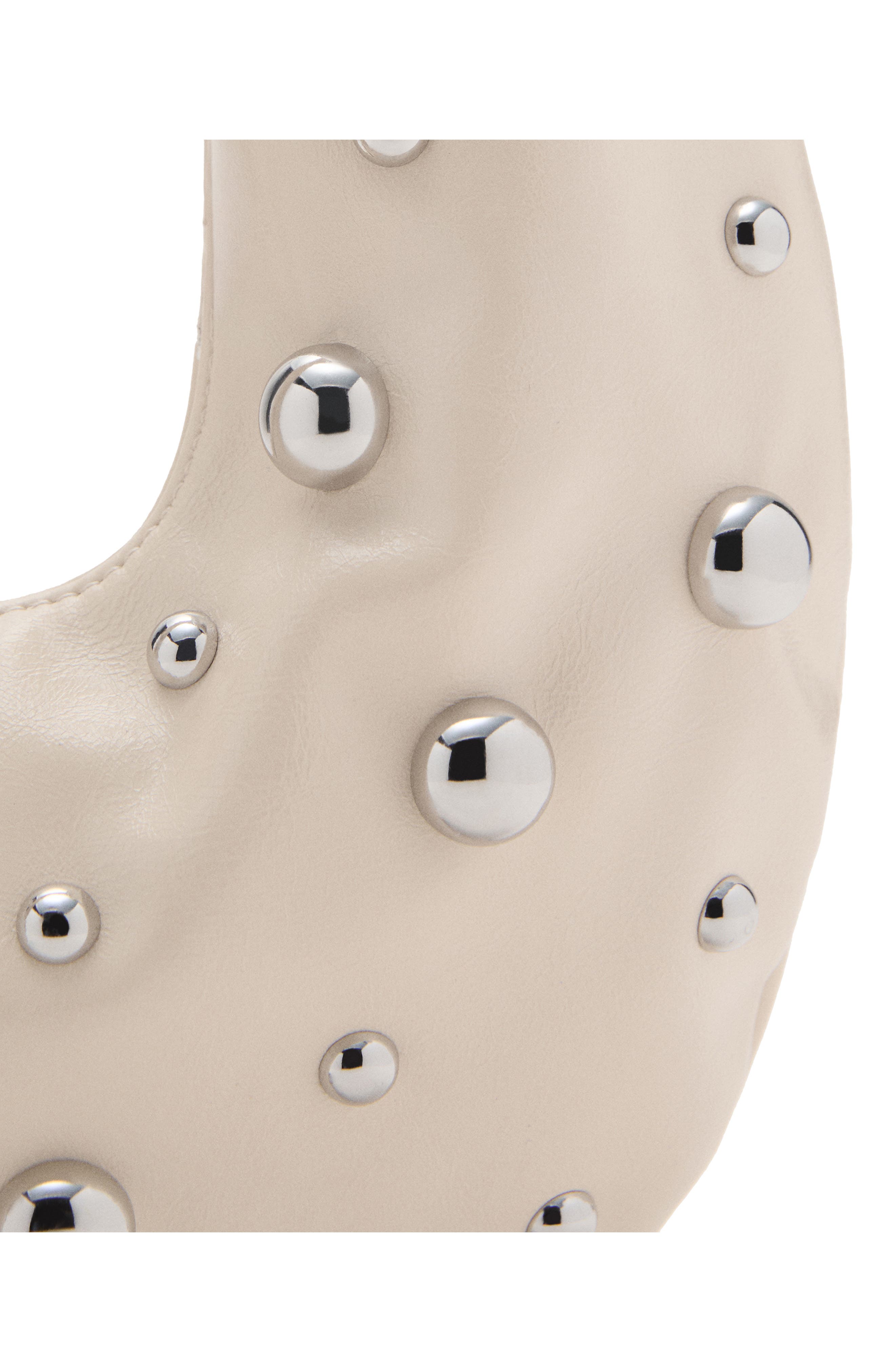 MANGO Stud Detail Shoulder Bag, Alternate, color, Off White