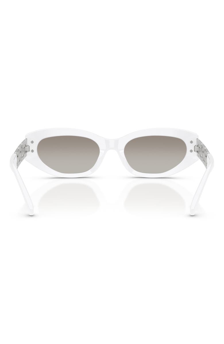Versace 54mm Cat Eye Sunglasses, Alternate, color, White / Grey Mirror Silver