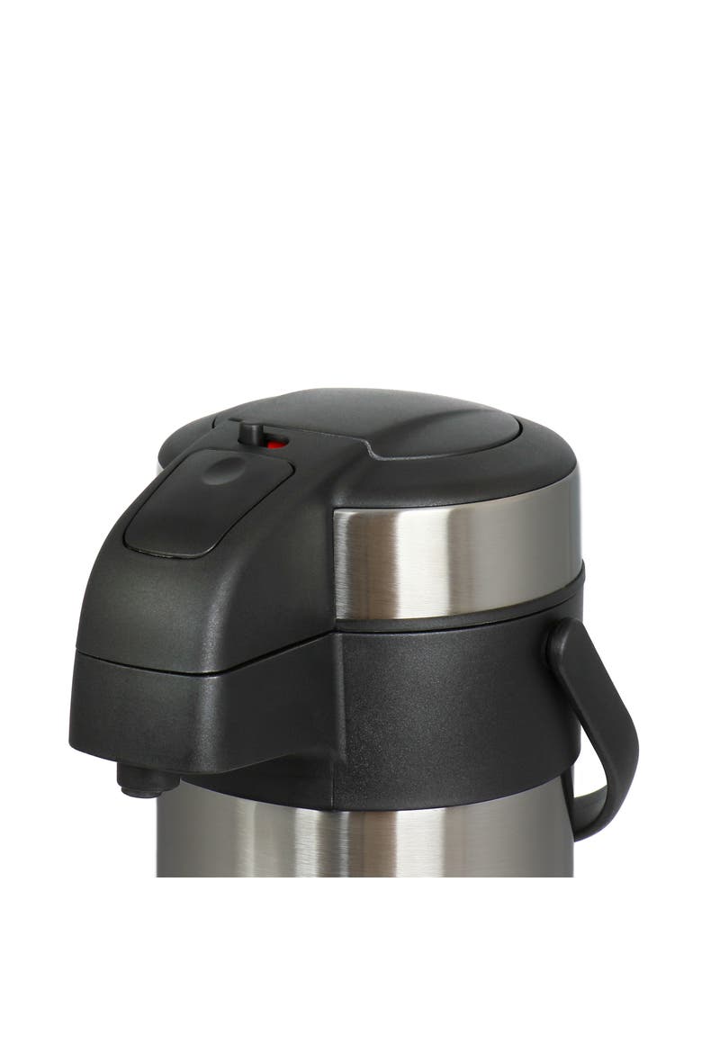 3.17 Quart Stainless Steel Vacuum Body Pump Cap Air Pot, Alternate, color, Silver