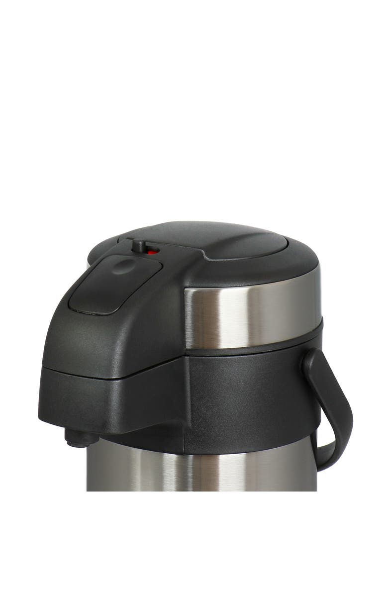 Megachef 3.17 Quart Stainless Steel Vacuum Body Pump Cap Air Pot, Alternate, color, Silver