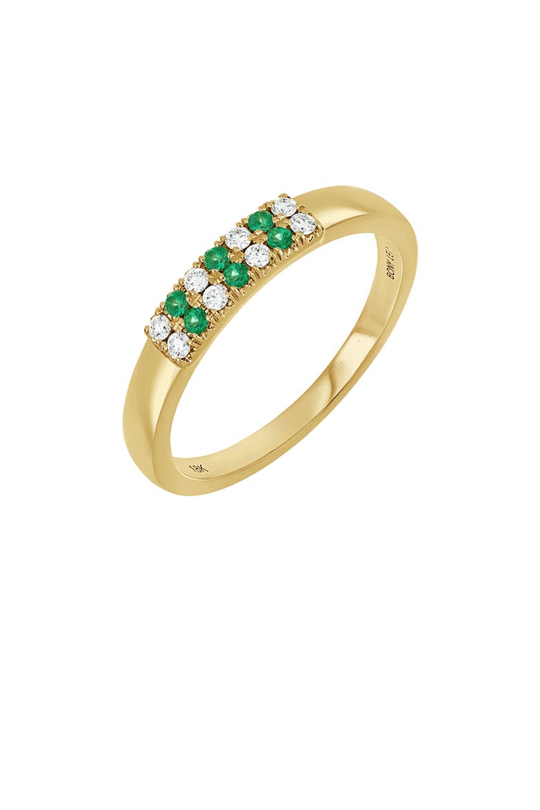 El Mar 18K Yellow Gold Diamond & Emerald Ring (Nordstrom Exclusive), Main, color, 18K YELLOW GOLD