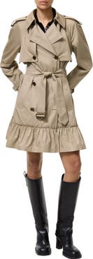 Burberry Tillydrine Ruffle Trench Coat