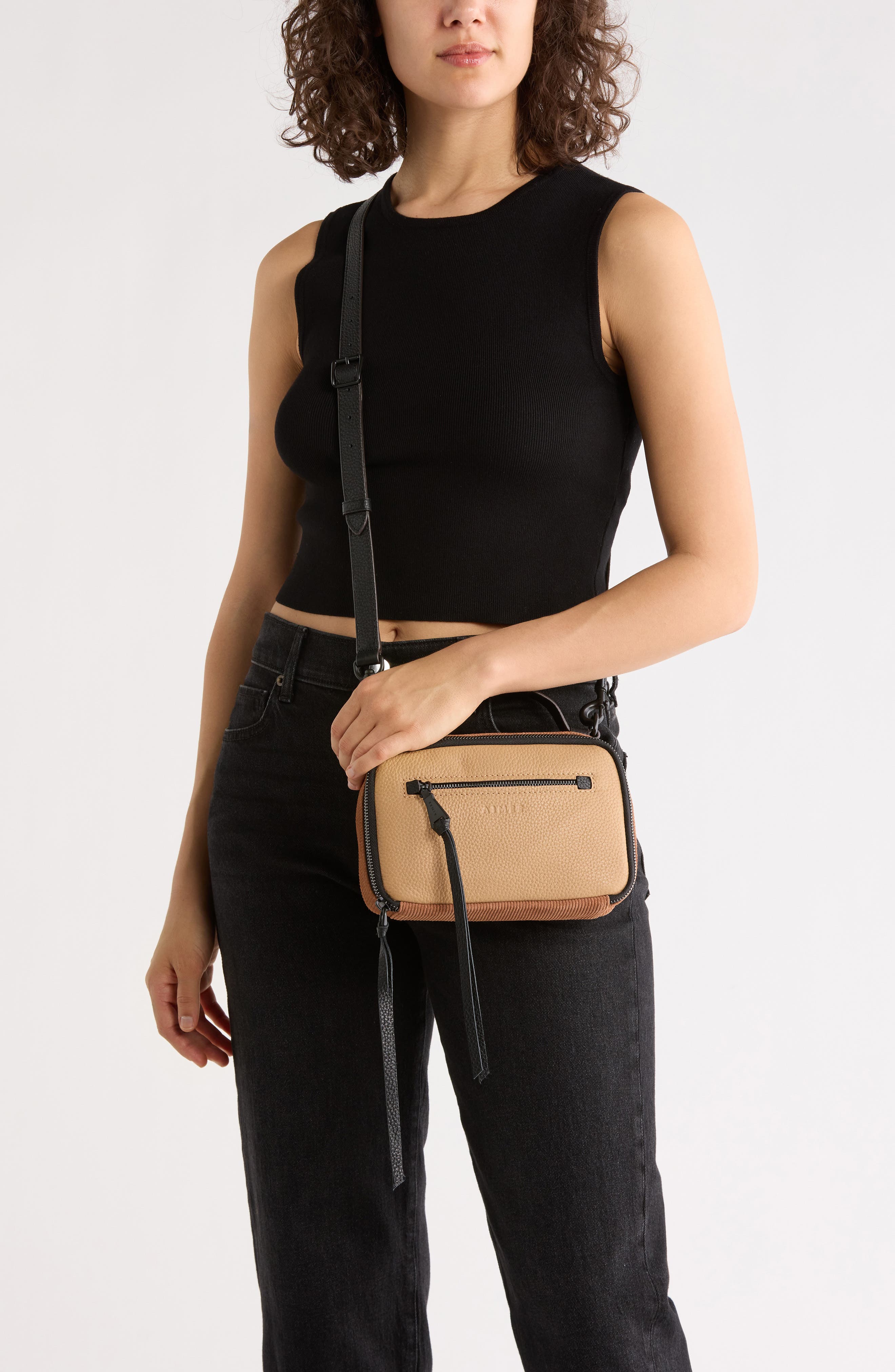 AIMEE Main Squeeze Camera Crossbody Bag, Alternate, color, Oak Colorblock